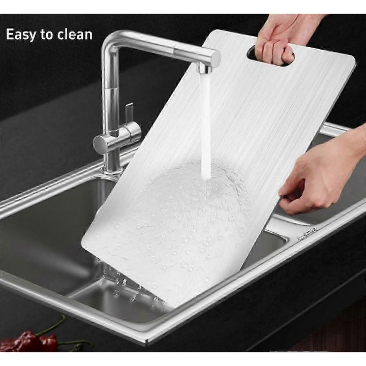 Titán vágódeszka, 3 darabos készlet, 100% titán, kétoldalas használat, könnyen tisztítható, tartós