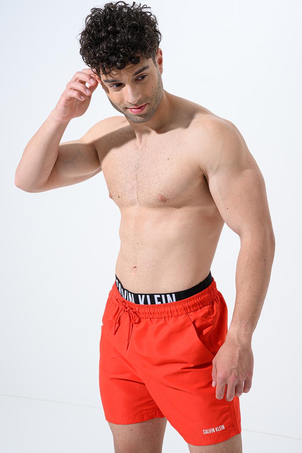 CALVIN KLEIN, Pantaloni scurti de baie cu buzunare cu fermoar