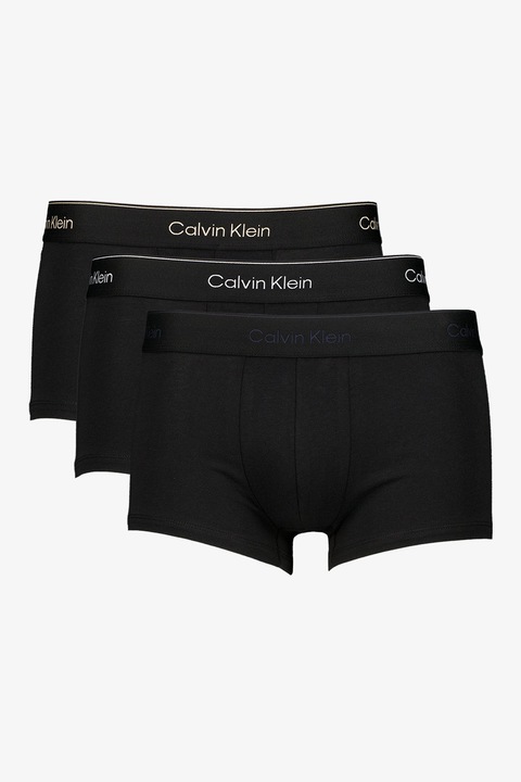 CALVIN KLEIN, Боксерки с лого - 3 чифта, Антрацитно черно