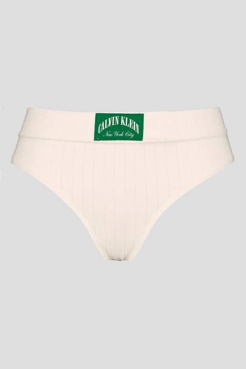 CALVIN KLEIN, Танга с лого, Бял