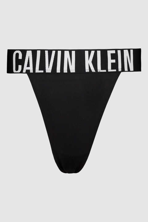 CALVIN KLEIN, Танга с лого на талията, Черен