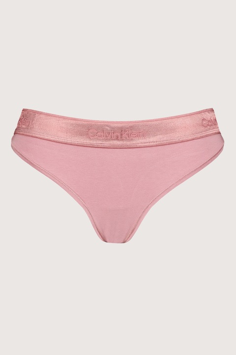 CALVIN KLEIN, Танга с лого на талията, Светлорозов