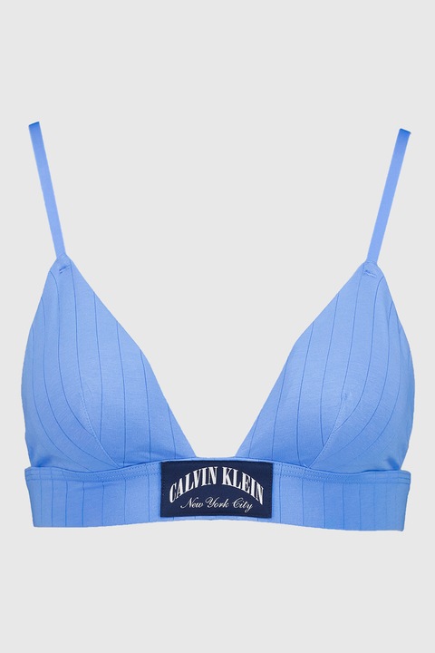 CALVIN KLEIN, Sutien cu burete si cupe triunghiulare, Albastru lavanda
