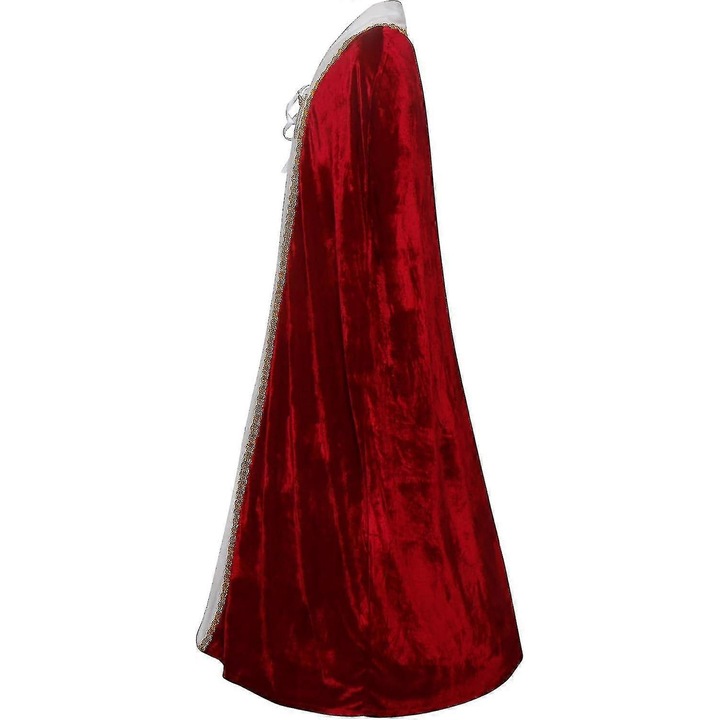 Costum de adult set, mantie regala, cu coroana si sceptru, multicolor, M