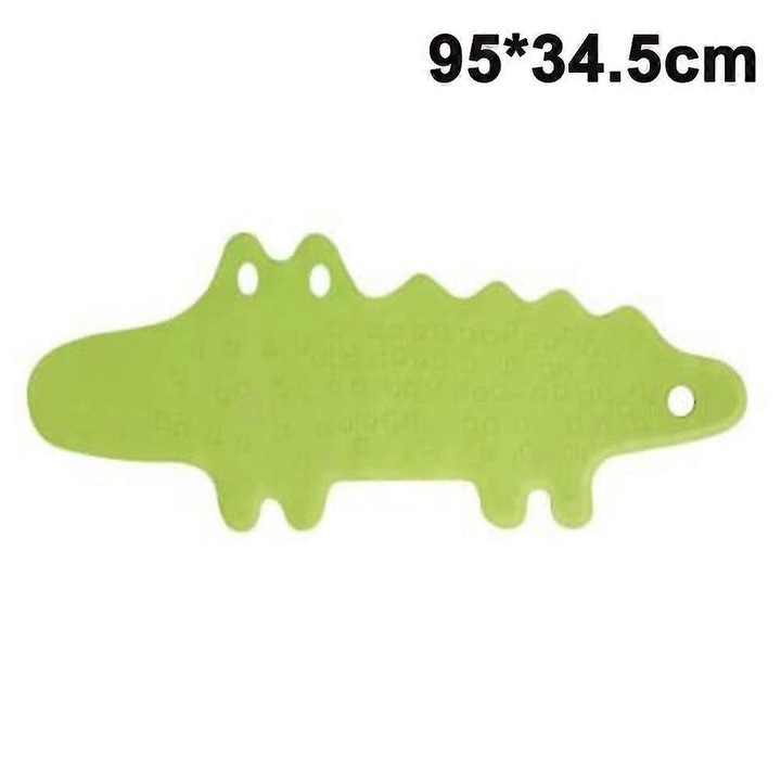 Covoare de baie pentru copii, crocodil, 95x34.5cm, albastru-verde roz, set 1 buc.