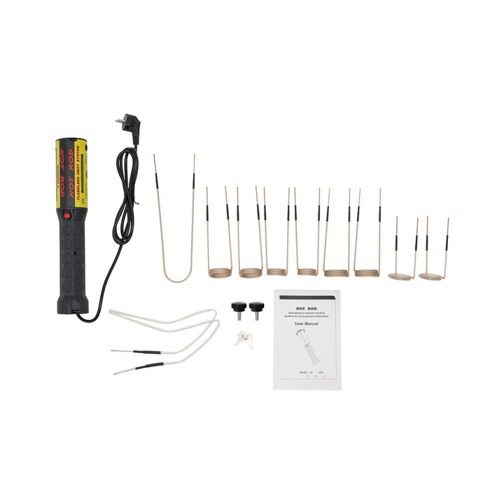 Încălzitor cu inducție, 1000 W, Set 10 bobine, Galben/Negru, 11x37, 7cm