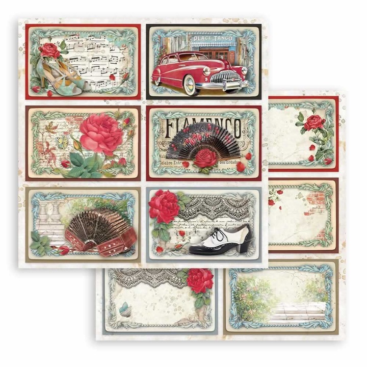 Scrapbooking kétoldalas papír - Desire - 6 kártyák