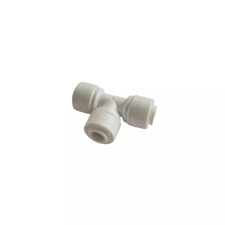 Cupla rapidă tip T AquaSolution 1/4", 3 ieșiri, plastic alimentar