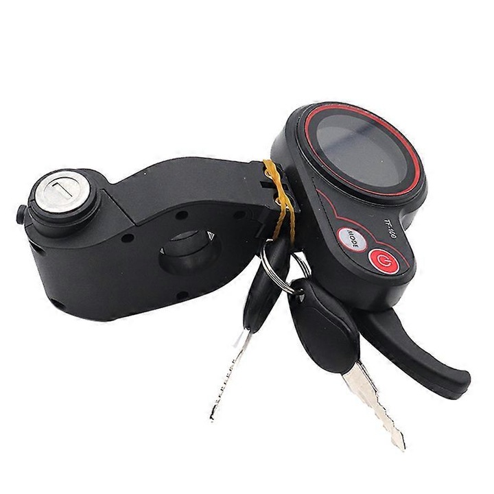 LCD kijelző elektromos rollerekhez, 6 tűs, fekete