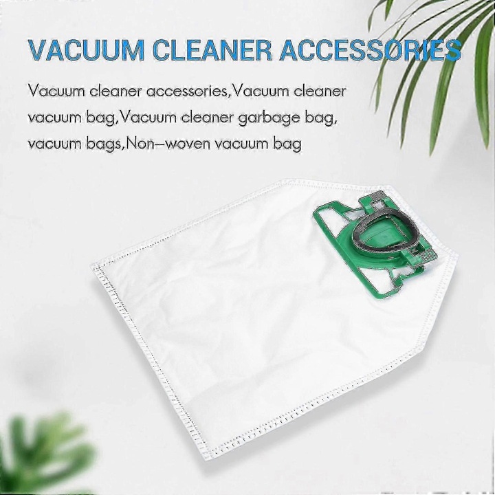Pungi de schimb pentru aspirator Vorwerk Kobold VK200/FP200, set 12 bucati, alb, verde, material fleece