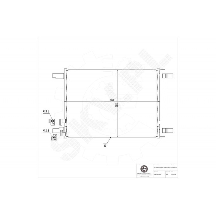 Radiator Aer Conditionat Audi A1 Seat Arona Ibiza V Leon Skoda Kamiq Karoq Octavia Iii Vw Caddy V Golf Viii 5q0816411bc