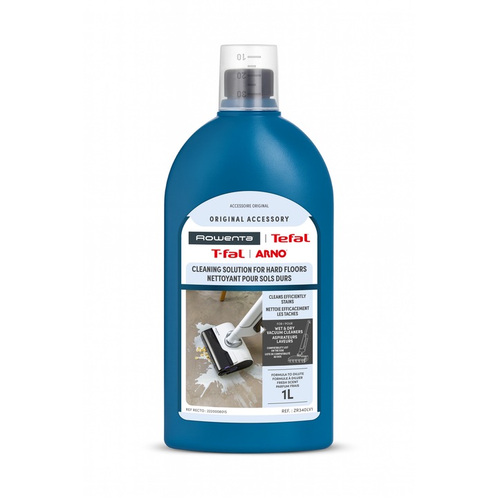 Detergent lichid Rowenta ZR340LV1 pentru podele dure, 1 litru, compatibil cu aspiratoarele cu spalare Rowenta X-Clean 2/4/5/7/10