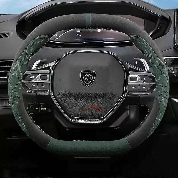 Husa volan auto pentru Peugeot 408 508 Sw E-5008 5008 Rifter GT, portocalie, set