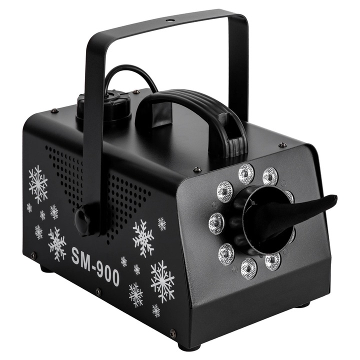 Proiector fulgi de zapada, Proiector de perete, Efect de ninsoare, Telecomanda, Decor de Craciun, Pentru casa, Carcasa metalica, Gri deschis