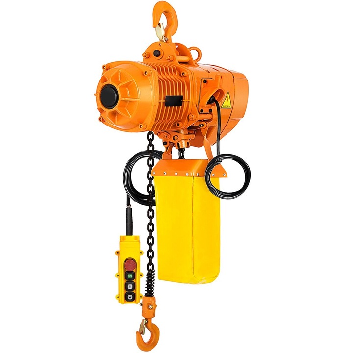 Cric electric cu lant VEVOR, capacitate 2200 lbs, inaltime ridicare 13 ft, control de la distanta cu fir 10.8 ft, 230V