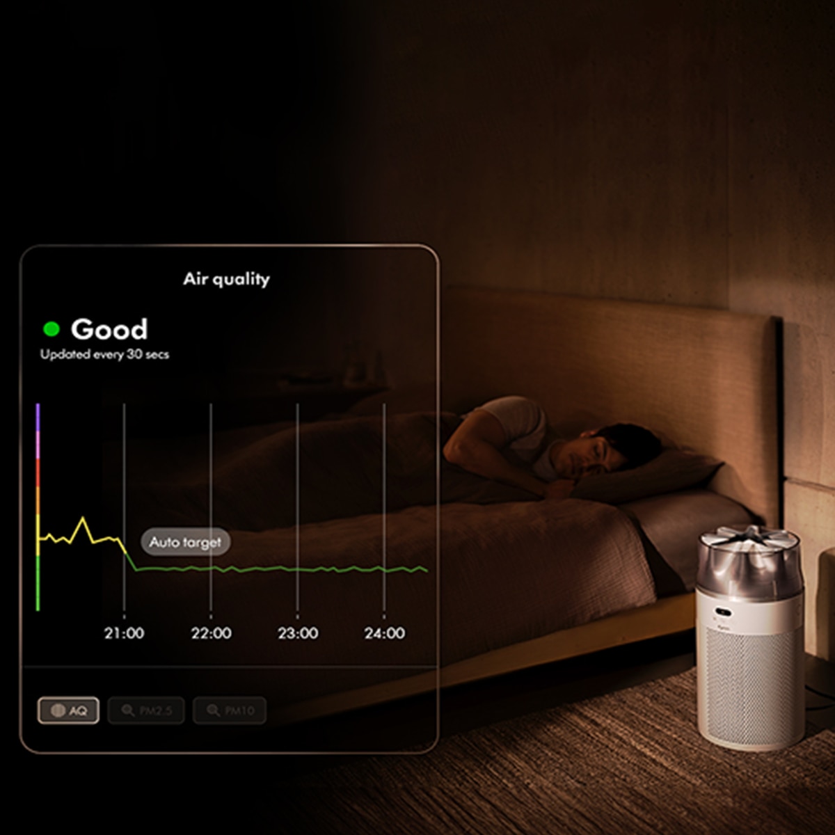 Purificator de aer compact Dyson HushJet™ HJ10 pentru camere de