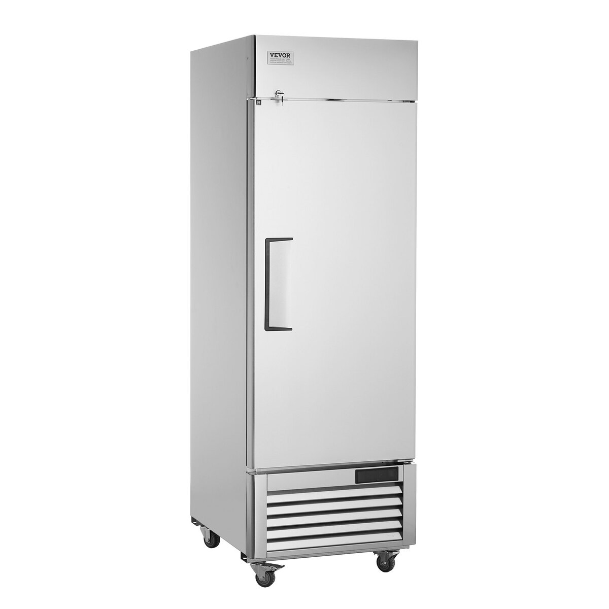 Frigider comercial VEVOR, 20.12 Cu.ft, cu 3 rafturi, inox, 28.7x33.4x83 inch