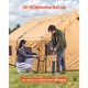 Corturi camping VEVOR, cort gonflabil pentru 5-8 persoane, galben, 4x3x2.2m, cu 2 feronerie, 2 usi, geanta de depozitare