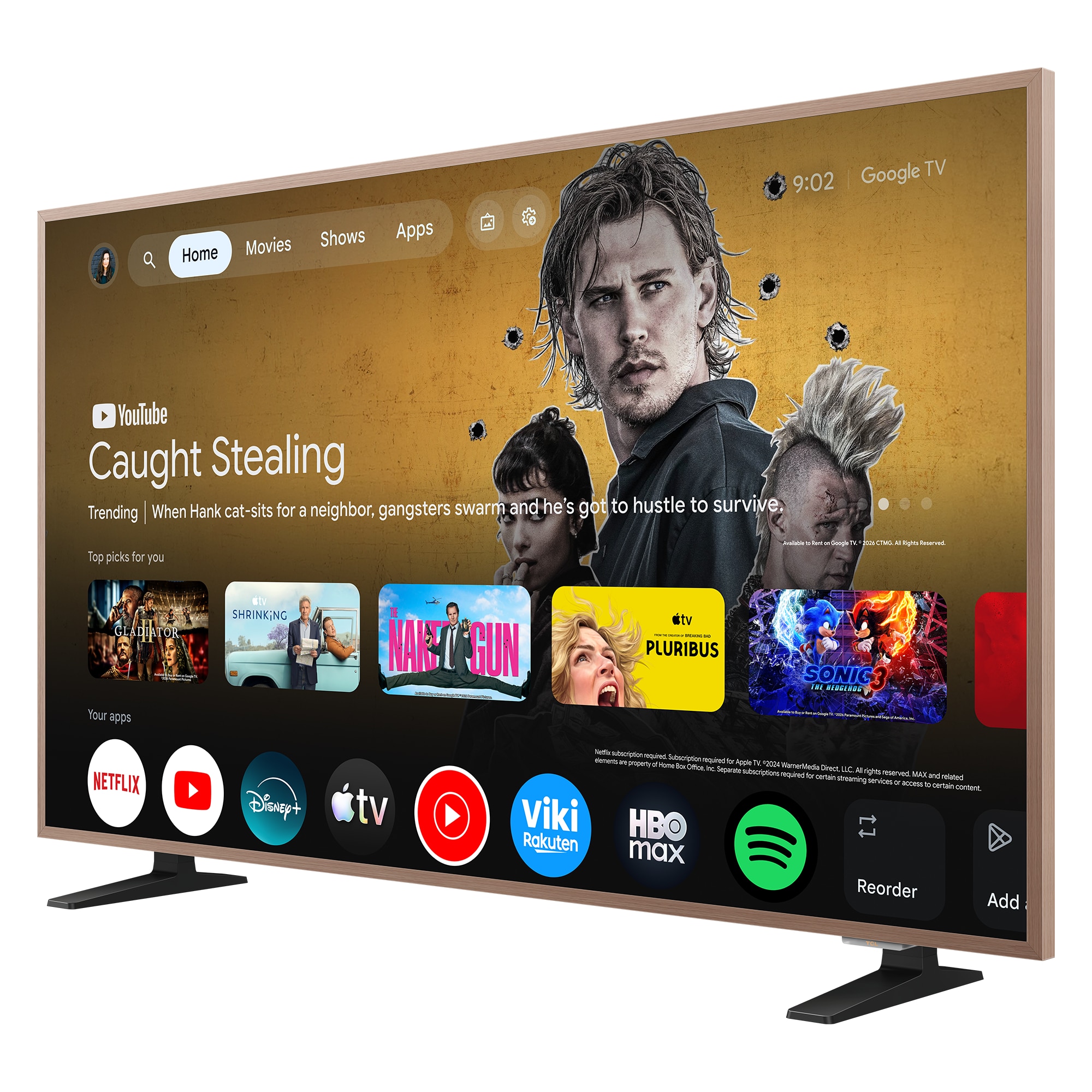 Televizor TCL QLED Art 43A400 Pro, 108 cm, Smart Google TV, 4K Ultra HD, Clasa E (Model 2026)