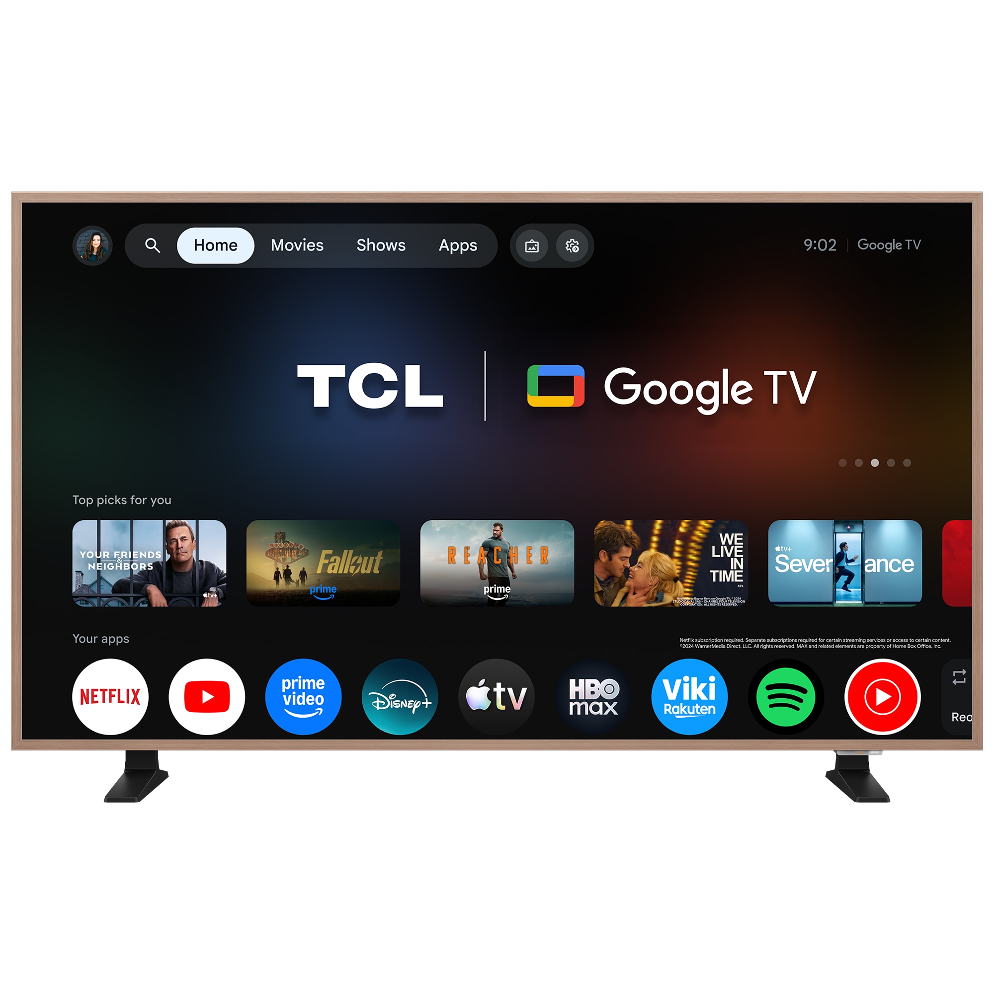 Televizor TCL QLED Art 43A400 Pro, 108 cm, Smart Google TV, 4K Ultra HD, Clasa E (Model 2026)