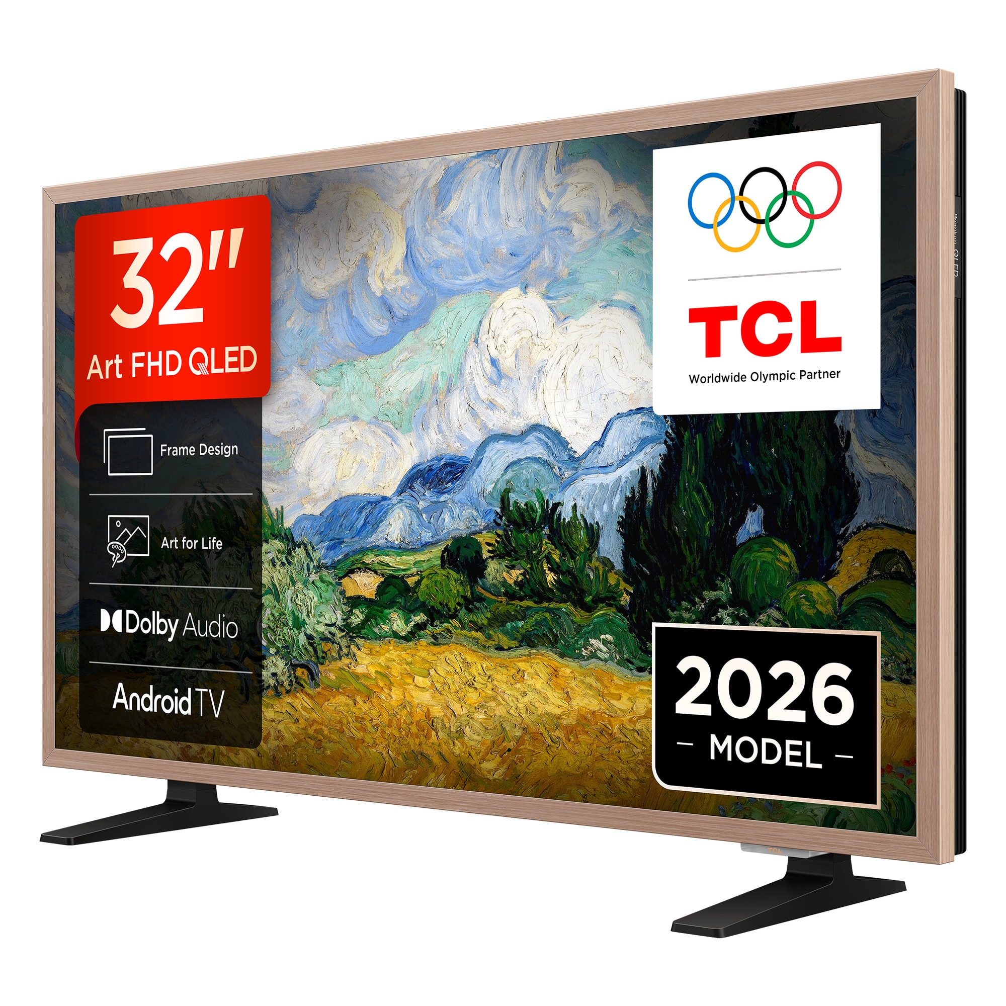 Televizor TCL QLED Art 32A400 Pro, 80 cm, Smart Google TV, Full HD, Clasa E (Model 2026)