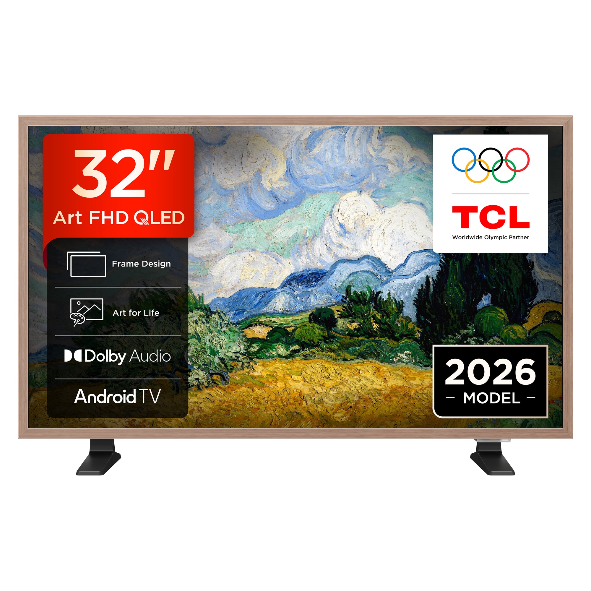 Televizor TCL QLED Art 32A400 Pro, 80 cm, Smart Google TV, Full HD, Clasa E (Model 2026)