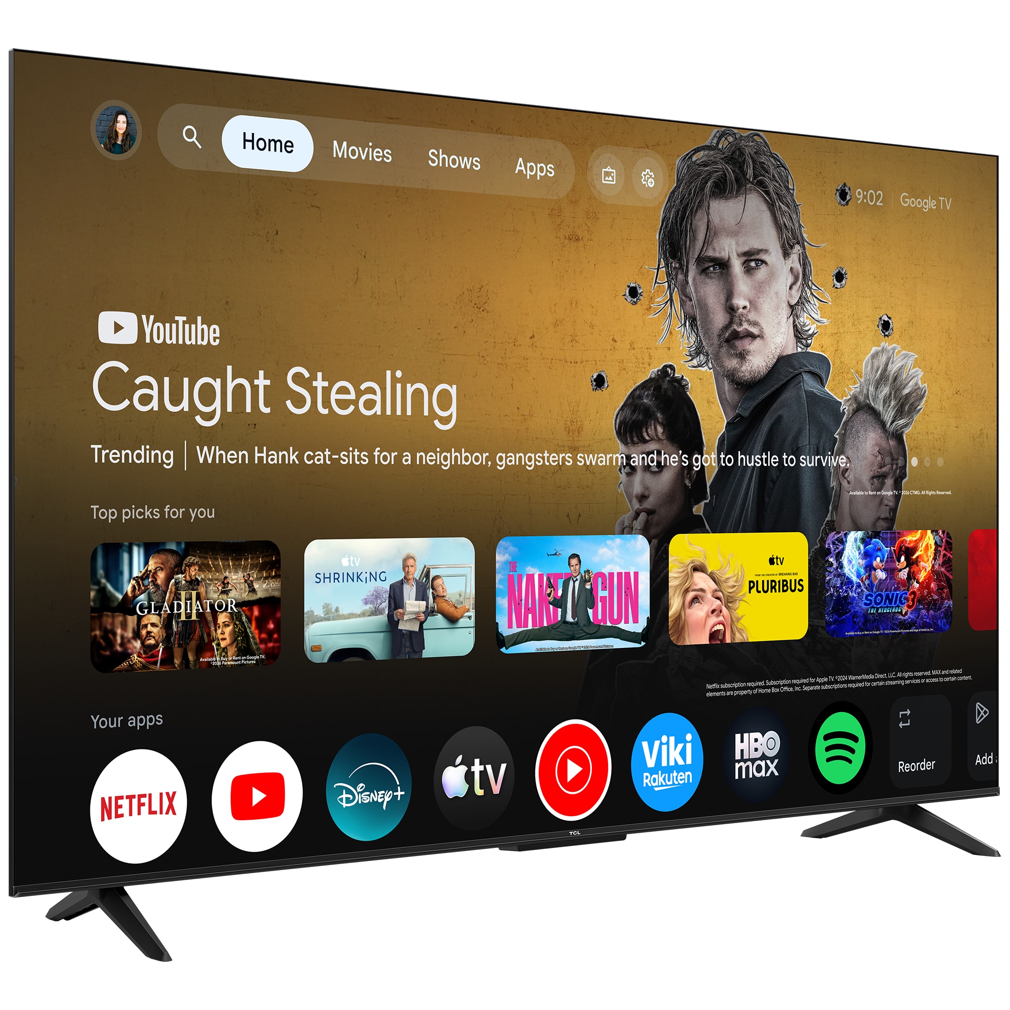 Televizor TCL LED 55P6L, 139 cm, Smart Google TV, 4K Ultra HD, Clasa E (Model 2026)