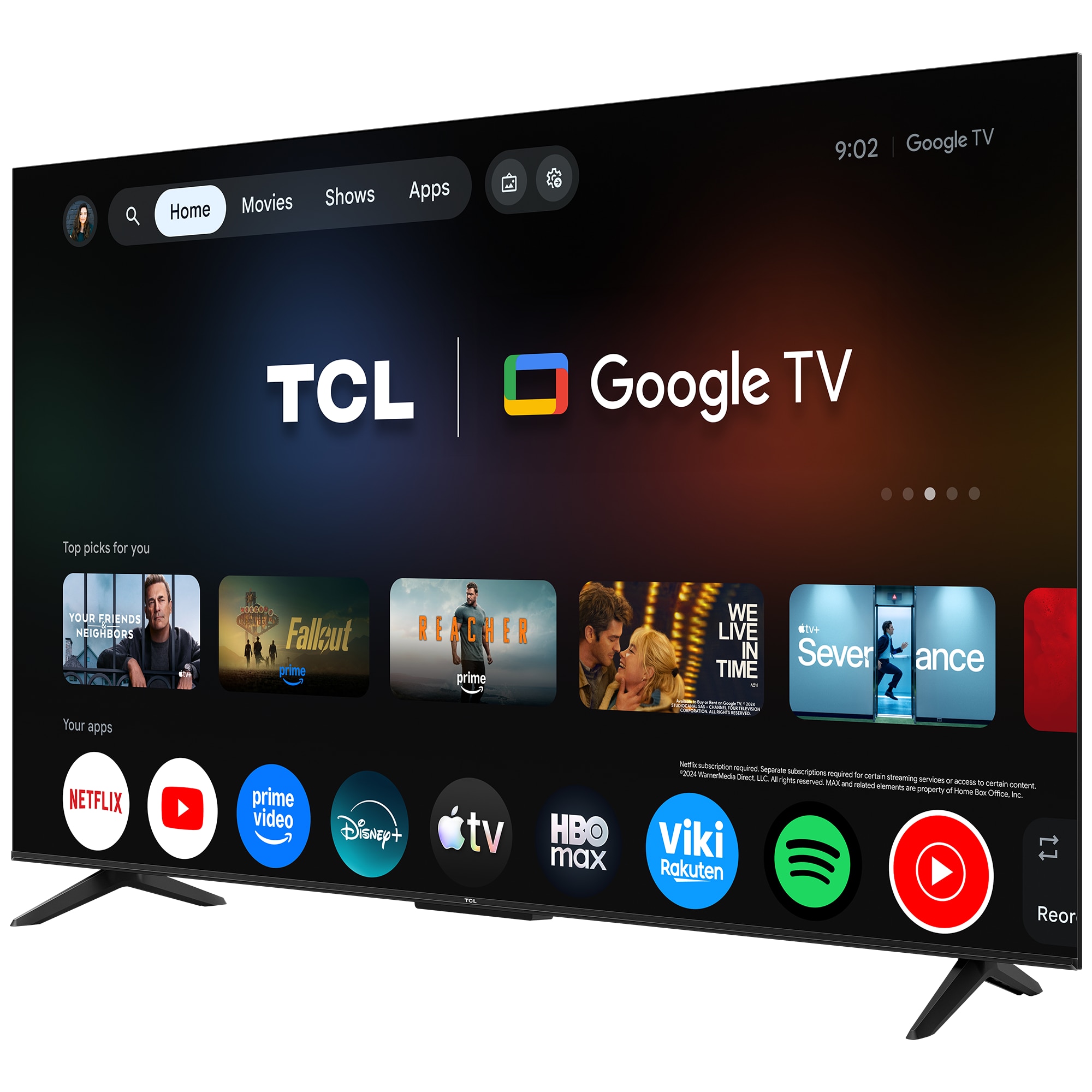 Televizor TCL LED 55P6L, 139 cm, Smart Google TV, 4K Ultra HD, Clasa E (Model 2026)