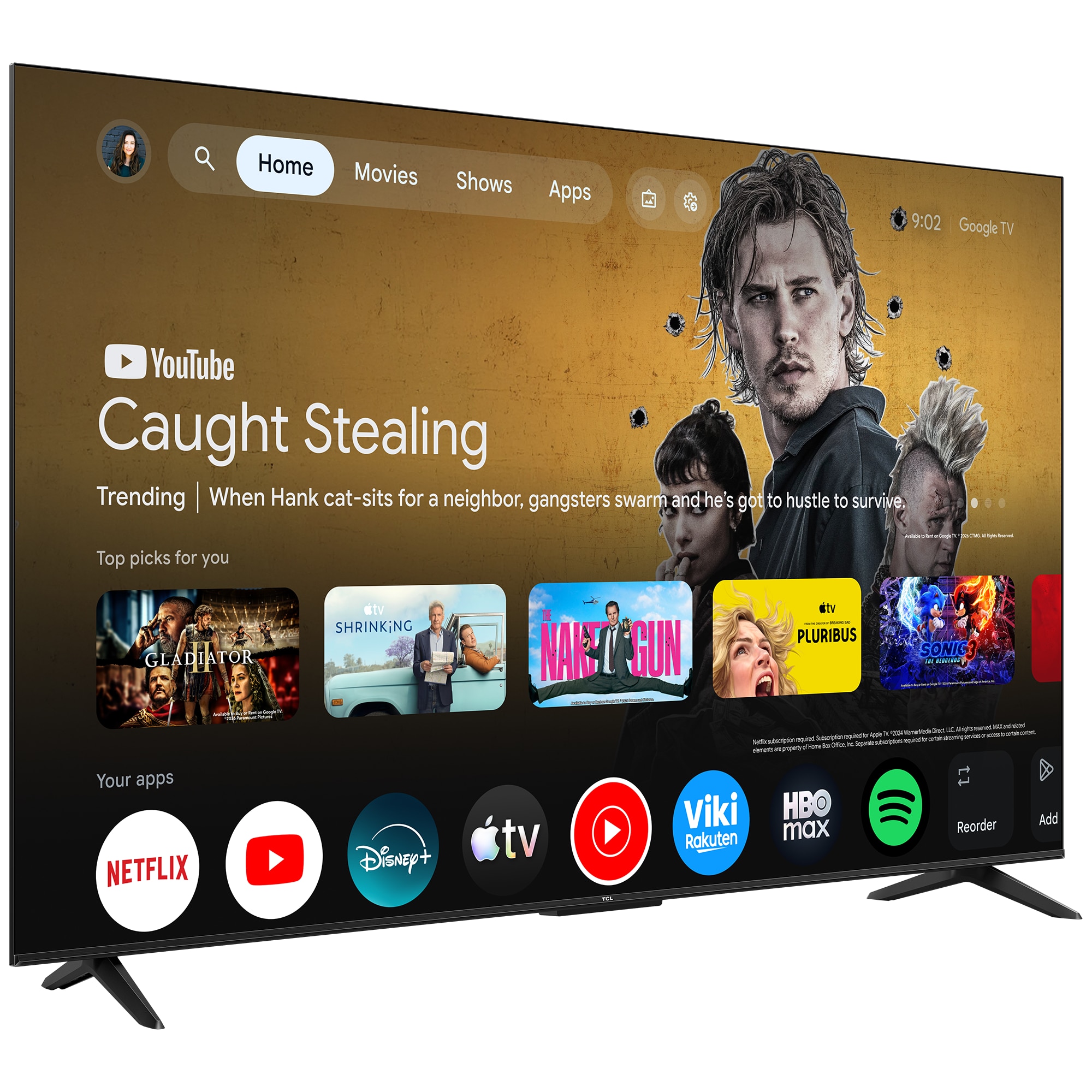 Televizor TCL LED 65P6L, 164 cm, Smart Google TV, 4K Ultra HD, Clasa E (Model 2026)