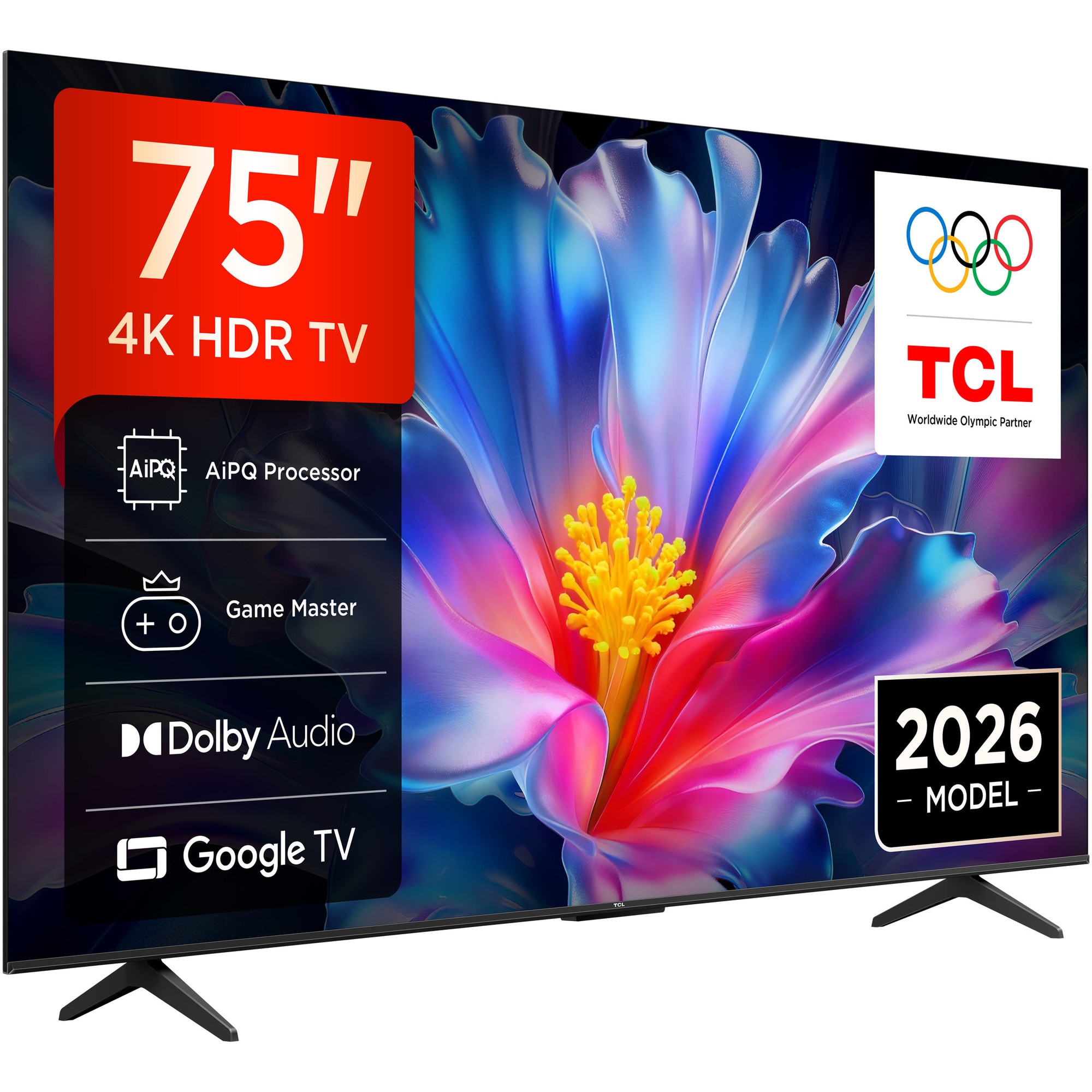 テレビ tcl Televizor TCL LED 75P6L, 189 cm, Smart Google TV, 4K Ultra HD