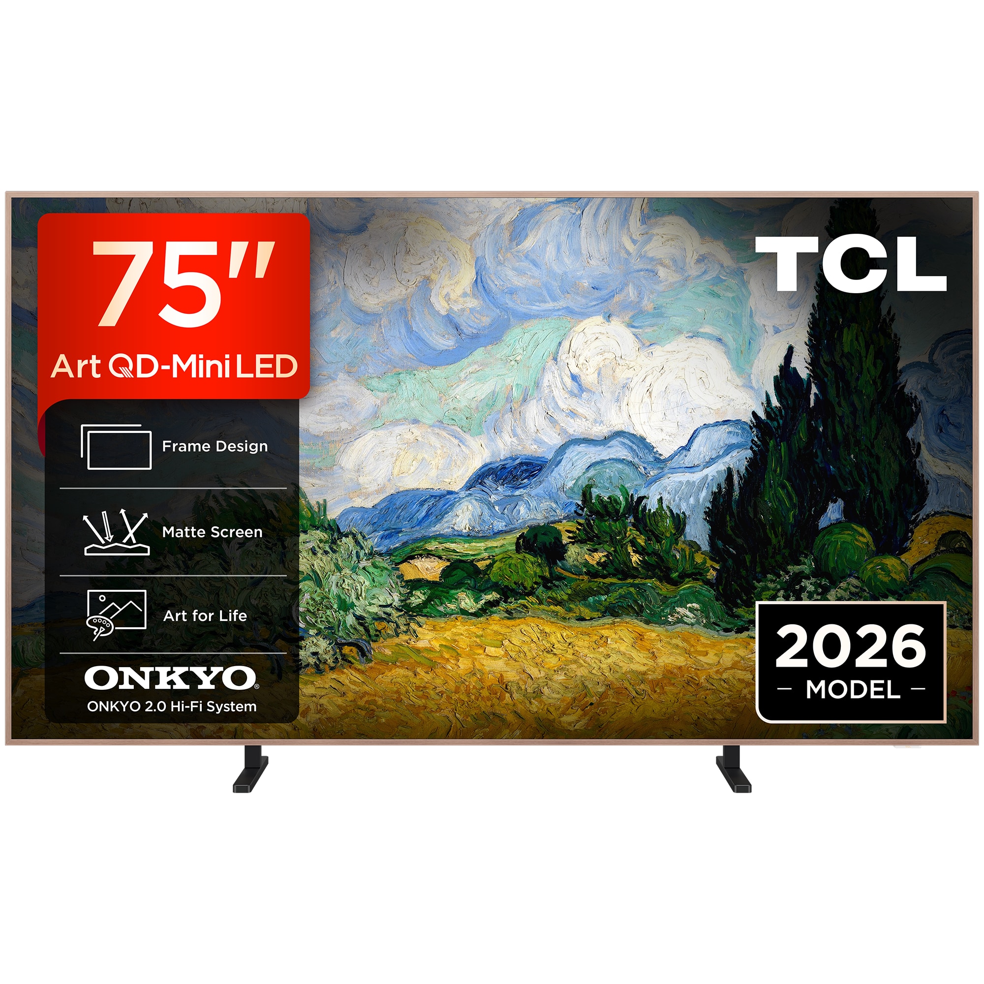 Televizor TCL MiniLed Art 75A400 Pro, 189 cm, Smart Google TV, 4K