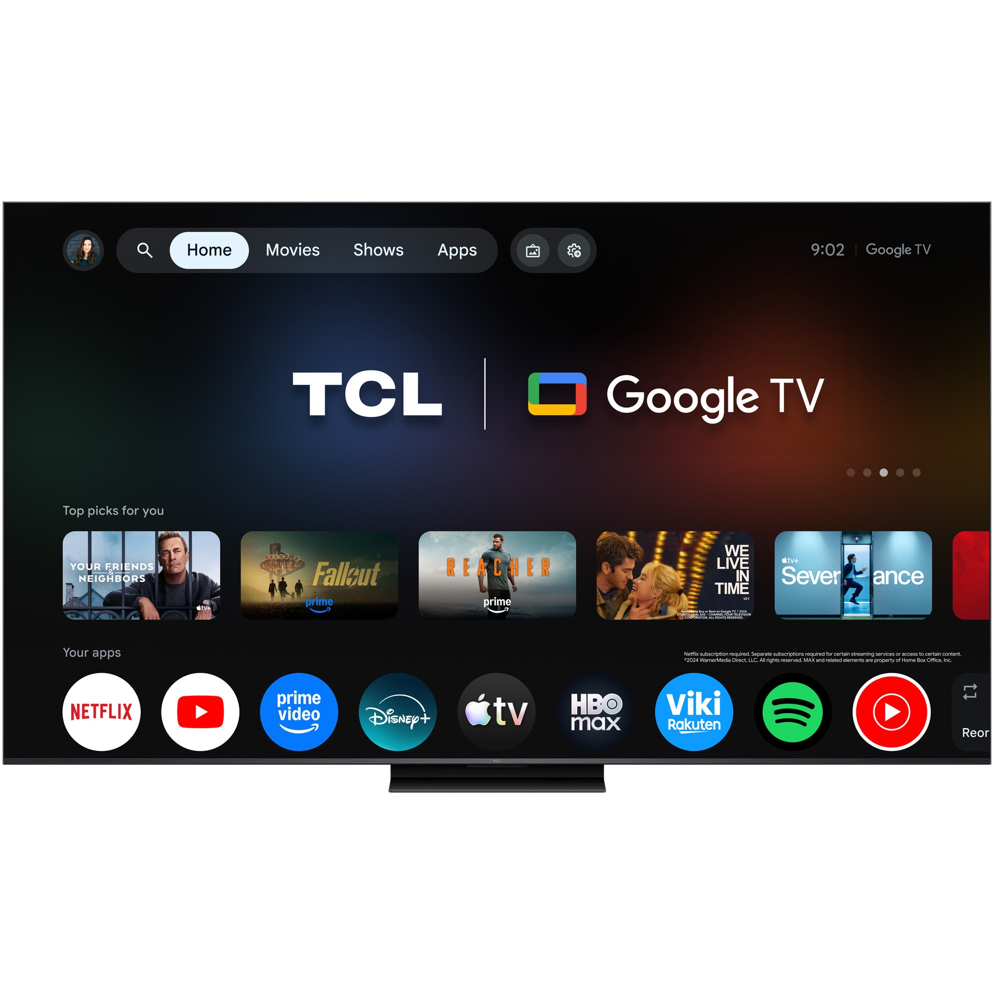 Televizor TCL QD-MiniLed 85C6K Pro, 214 cm, Smart Google TV, 4K Ultra HD, 144Hz, Clasa D (Model 2026)