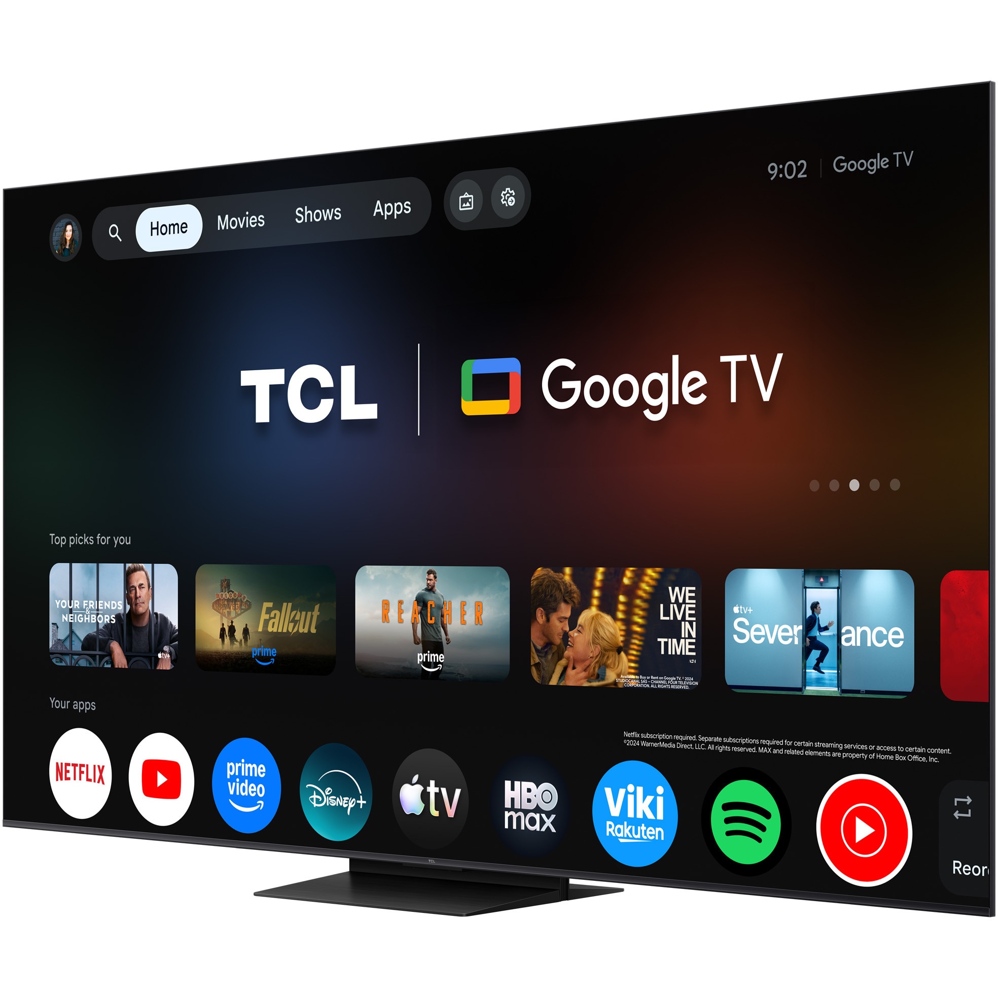 Televizor TCL QD-MiniLed 85C6K Pro, 214 cm, Smart Google TV, 4K Ultra HD, 144Hz, Clasa D (Model 2026)