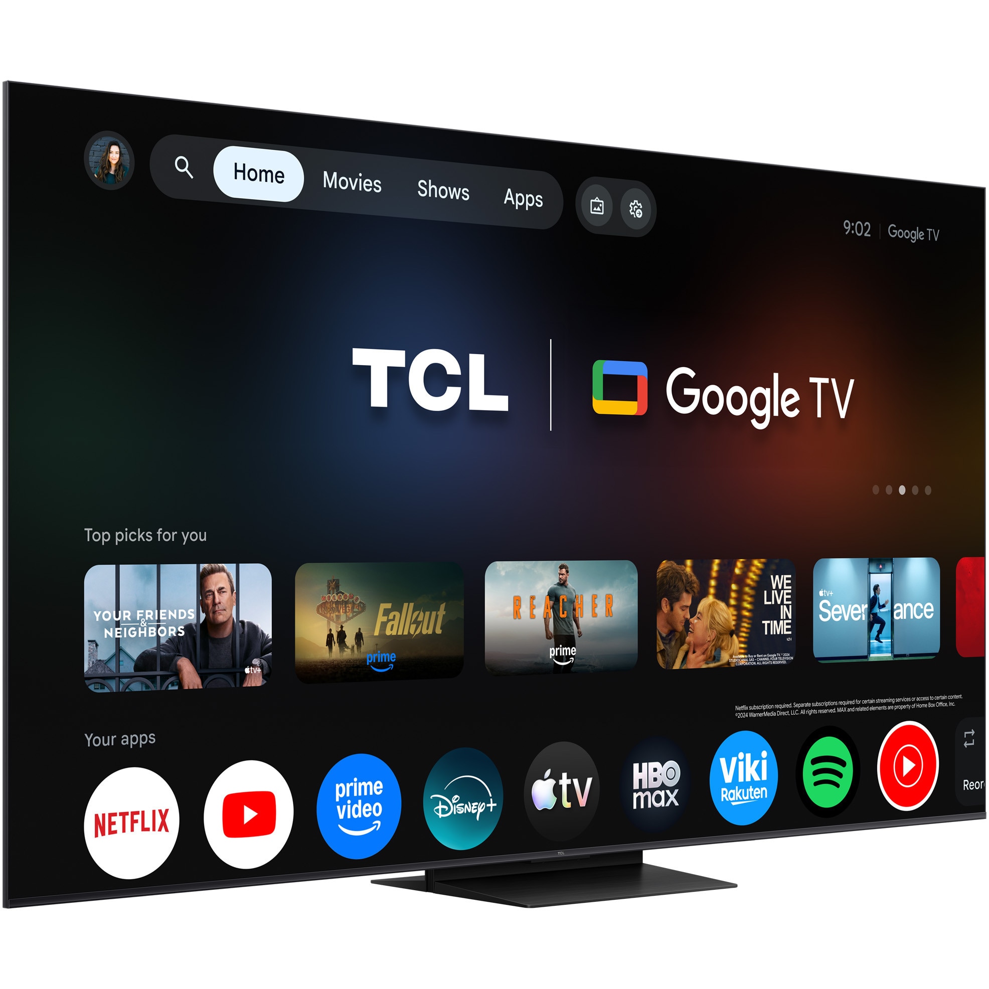 Televizor TCL QD-MiniLed 85C6K Pro, 214 cm, Smart Google TV, 4K Ultra HD, 144Hz, Clasa D (Model 2026)