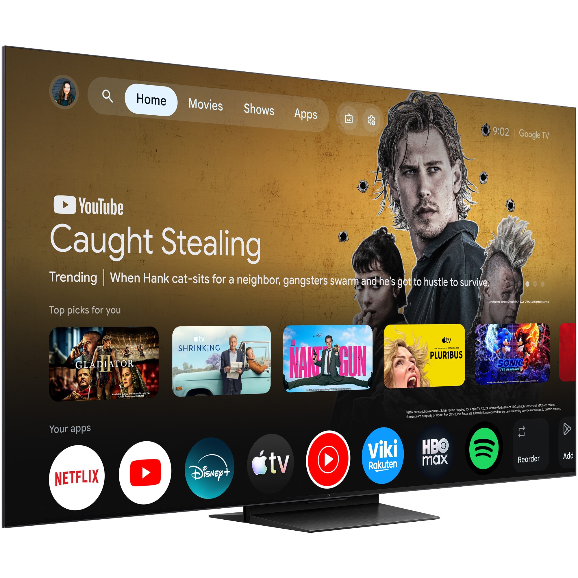 Televizor TCL RGB-MiniLed 75RM7L, 189 cm, Smart Google TV, 4K Ultra HD, 144Hz, Clasa E (Model 2026)