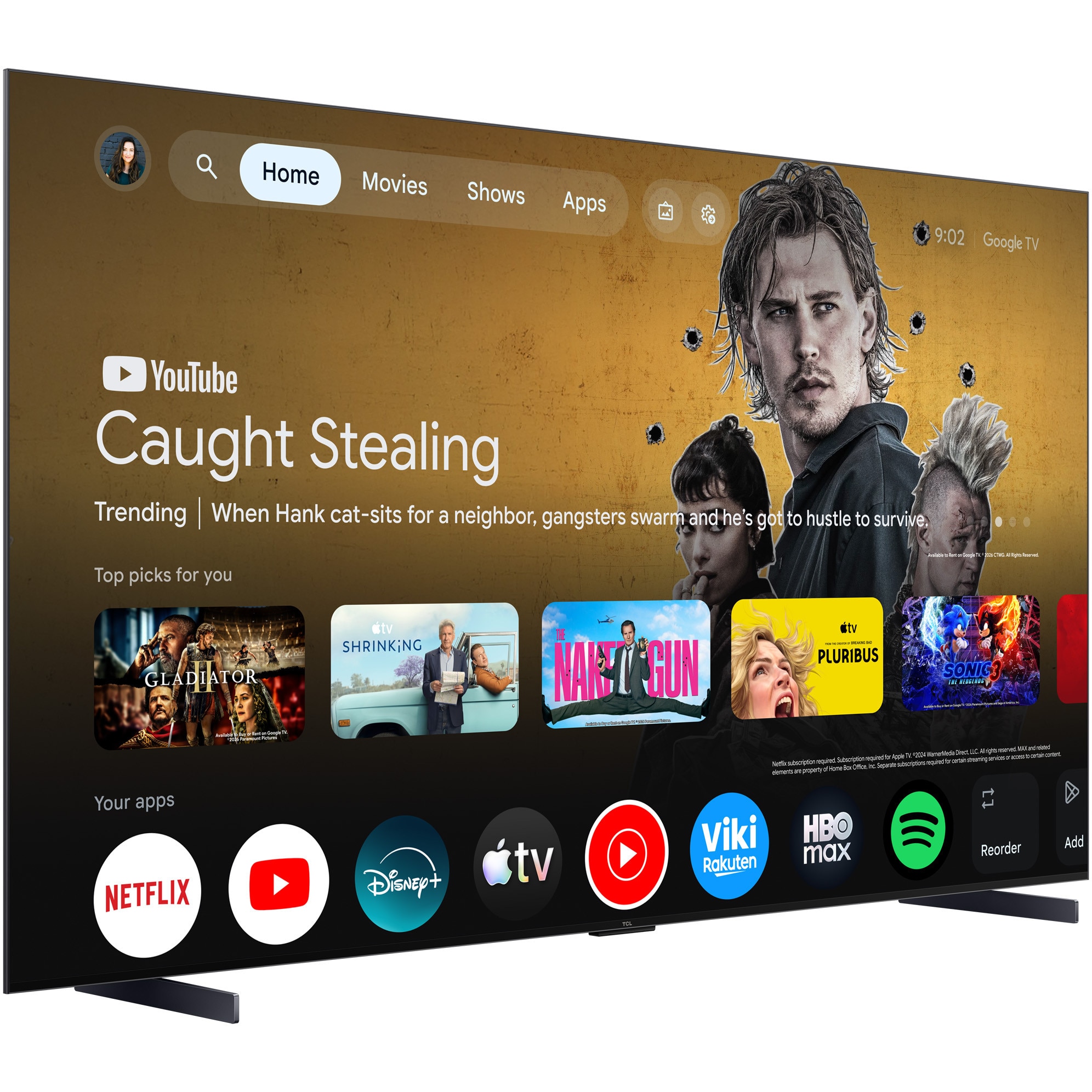 Televizor TCL RGB-MiniLed 98RM7L, 248 cm, Smart Google TV, 4K Ultra HD, 144Hz, Clasa D (Model 2026)
