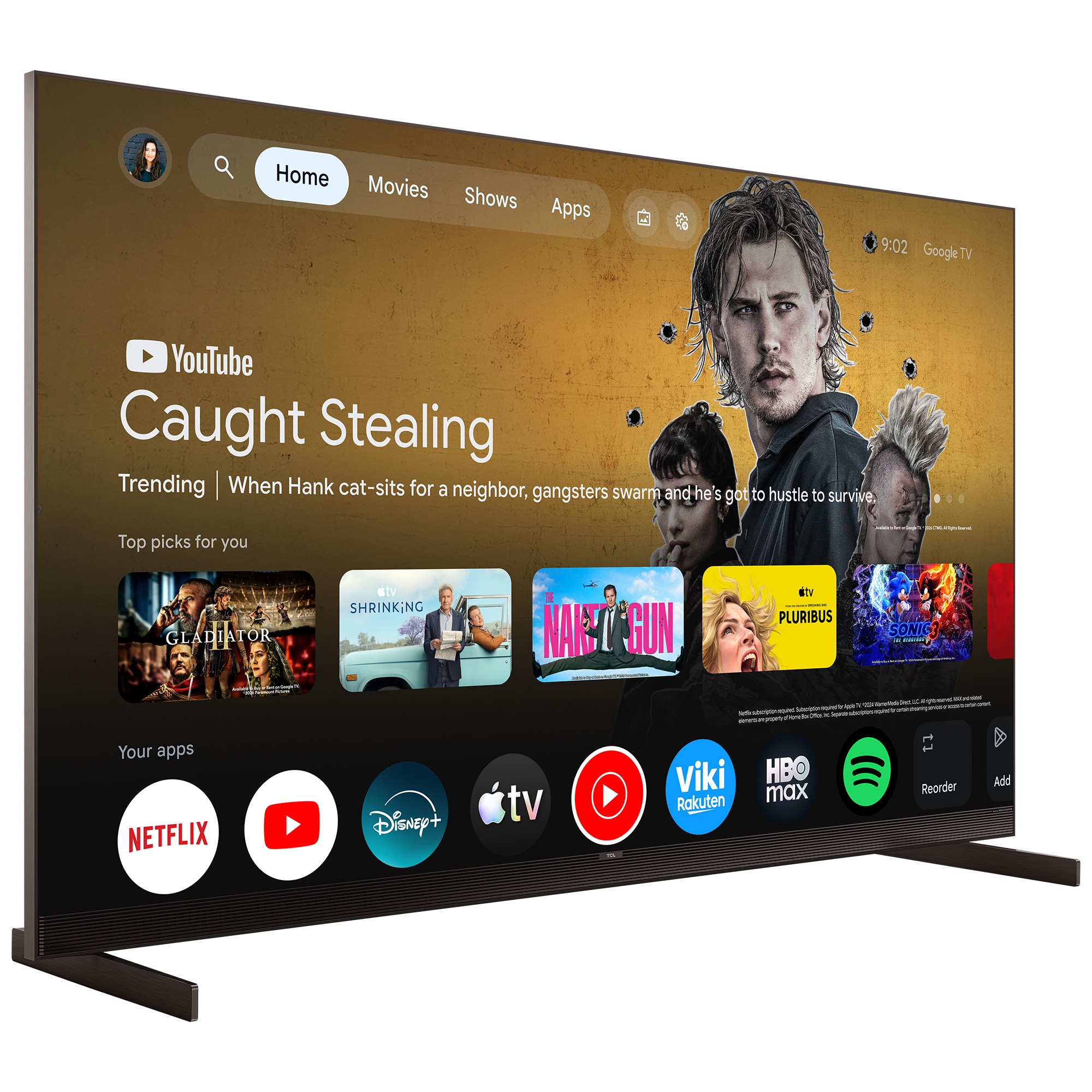 Televizor TCL SQD-MiniLed 75X11L, 189 cm, Smart Google TV, 4K Ultra HD, 144Hz, Clasa G (Model 2026)