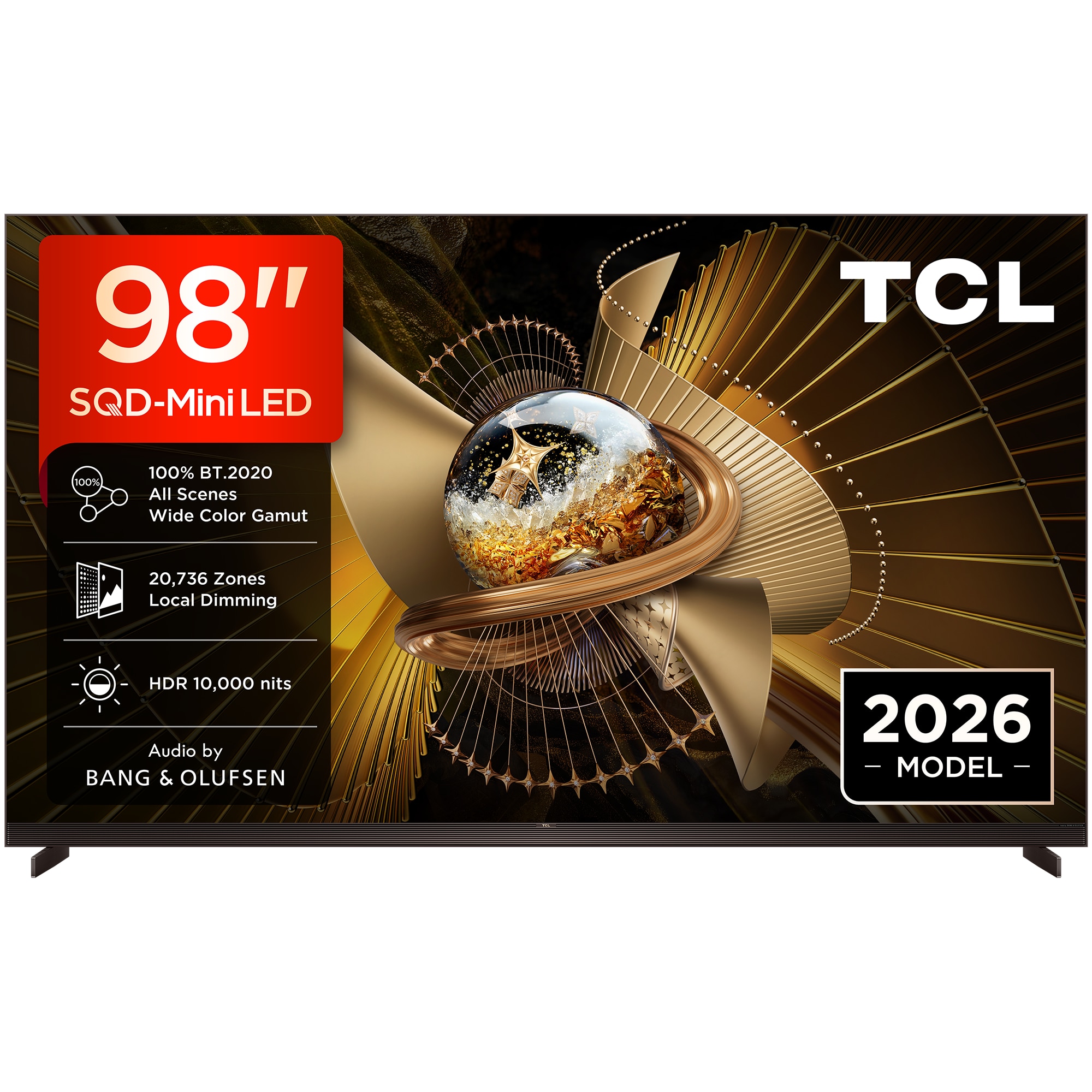 S*S様 OVY Deci Compact Square Practical W Televizor TCL SQD-MiniLed 98X11L, 248 cm, Smart Google TV, 4K