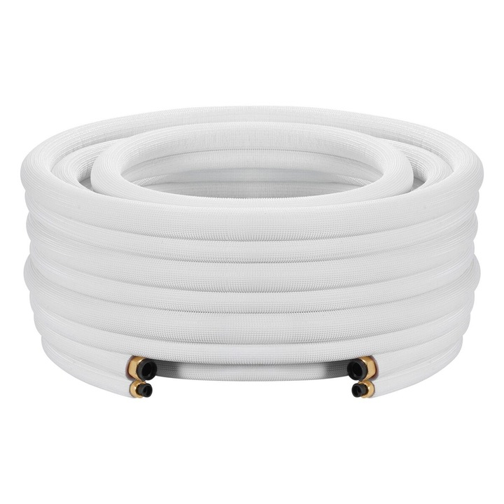 Set conducte mini split 15.2m, VEVOR, cupru 99.9%, izolatie PE, 6.4x12.7mm