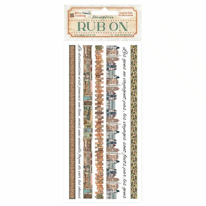 Rub-on cm 10, 16x21, 6 - Art of Travelling stripes