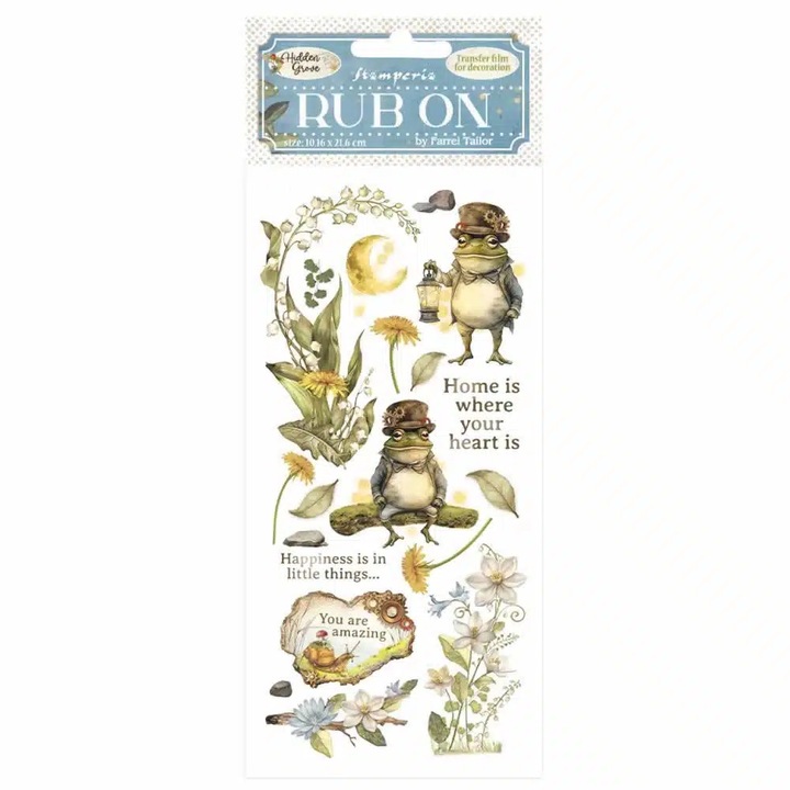 Rub-on cm 10, 16x21, 6 - Hidden Grove Mr Frog