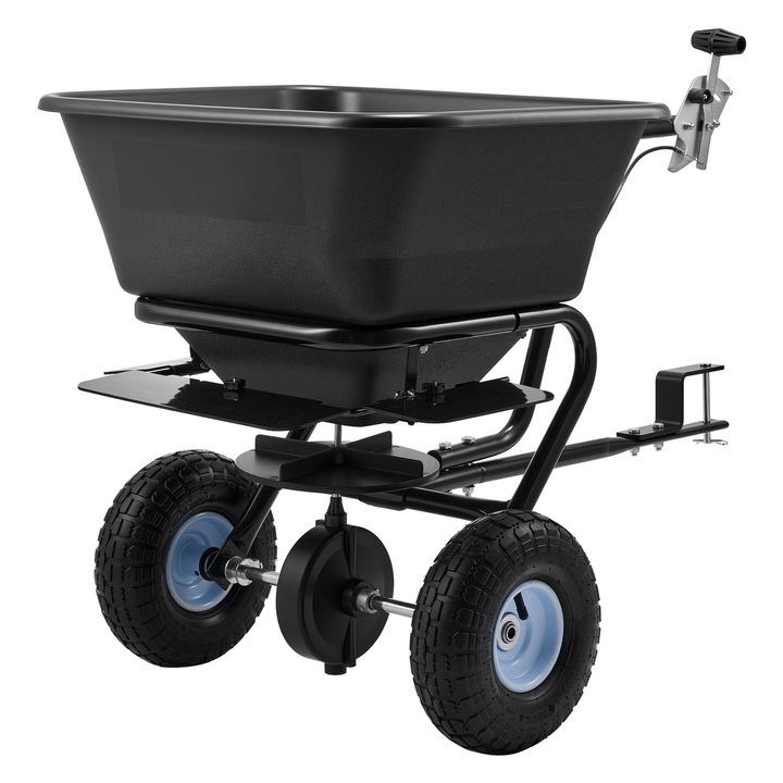 Dispenser de seminte pentru gazon VEVOR, latime de imprastiere 3m, capacitate 38.6kg, roti de 10 in, pentru ATV-uri si UTV-uri