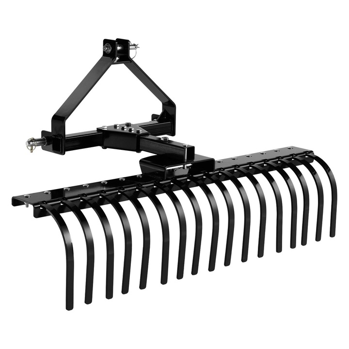 Greble VEVOR 127 cm, 17 dinti din otel, ajustabil pe unghi, pentru tractoare categoria 1