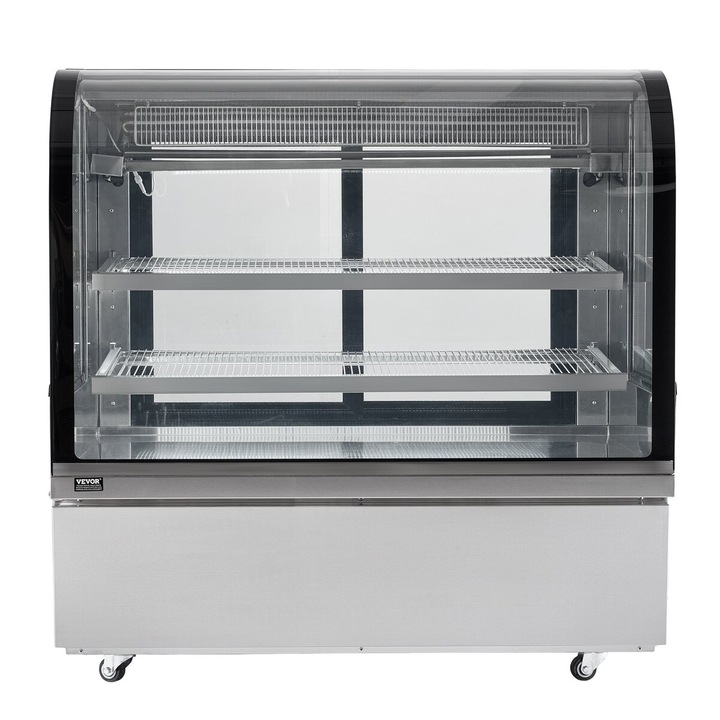 Vitrina frigorifica pentru patiserie, VEVOR, 18 Cu.Ft./505L, 2 niveluri, iluminare LED, 1200x820x1200mm