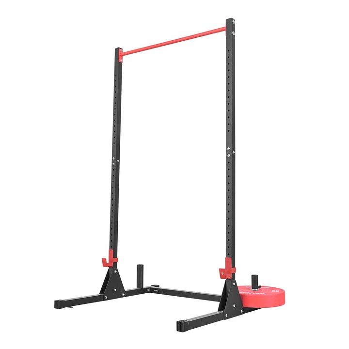 Rack de forta pentru genuflexiuni VEVOR SJ7000F, multifunctionale, 28 niveluri ajustabile, 1160x1280x2170mm, design compact