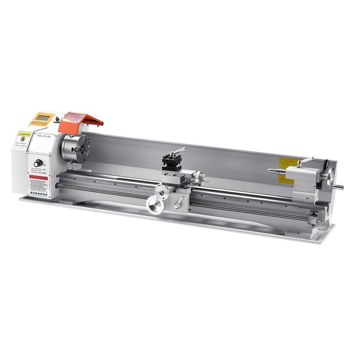 VEVOR fém marógép, 220x1000mm, 1250W, változtatható sebesség 0-2500 RPM, teljesen fém konstrukció, komplett tartozékkészlet