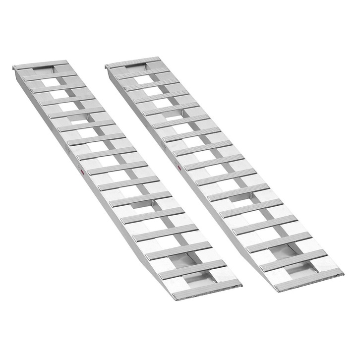 Rampa de incarcare, set 2 buc, VEVOR, aluminiu durabil, capacitate maxima 2721.6 kg, dimensiuni 2400x380mm