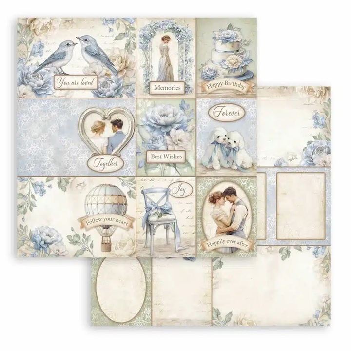 Scrapbooking kétoldalas papír - Timeless 9 cards