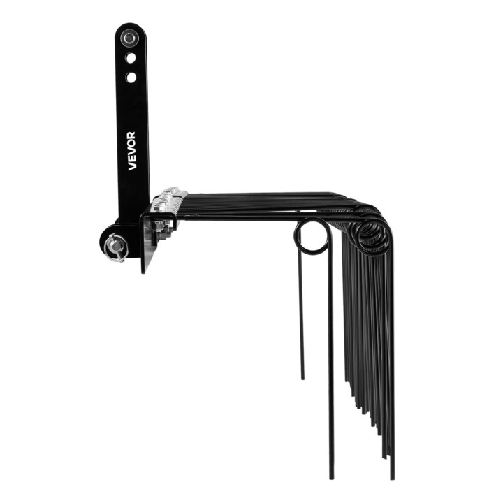 Grebla peisagistica 150 cm, VEVOR, 26 dinti din otel, rezistenta la rugina, pentru tractoare categoria 1