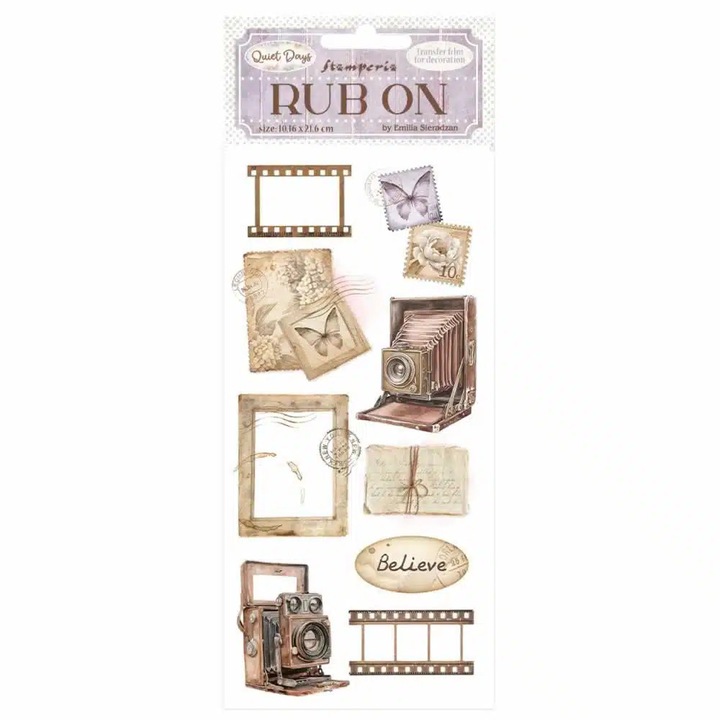 Rub-on cm 10, 16x21, 6 - Quiet Days vintage photography